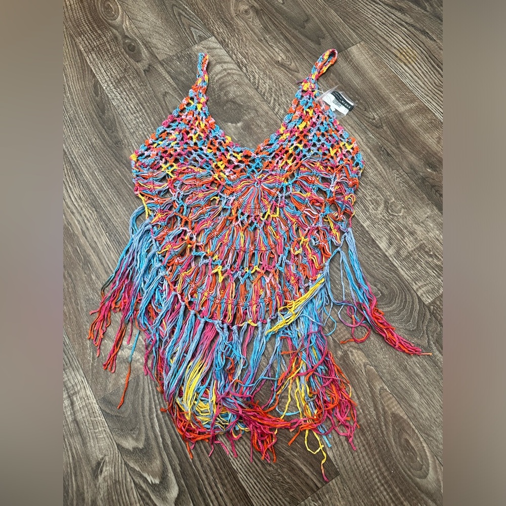 Cute crocheted tank / swim cover up !